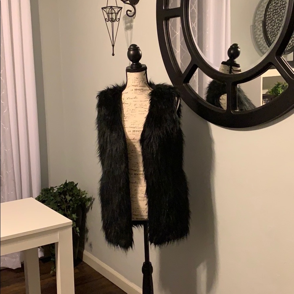 Faux fur vest